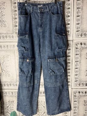 Xhilaration Blue Denim Cargo Jeans